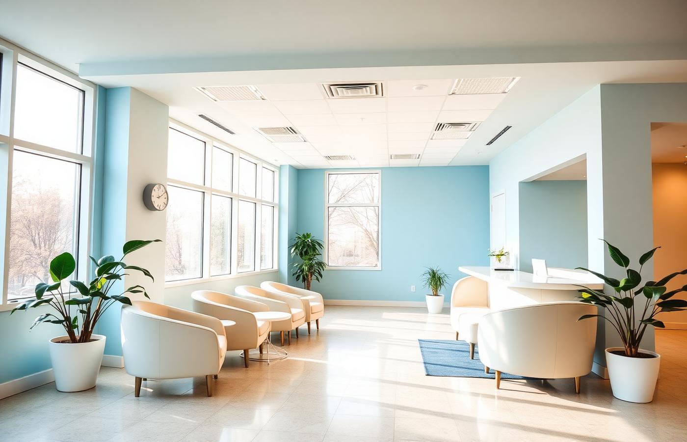 A bright, welcoming clinic waiting area